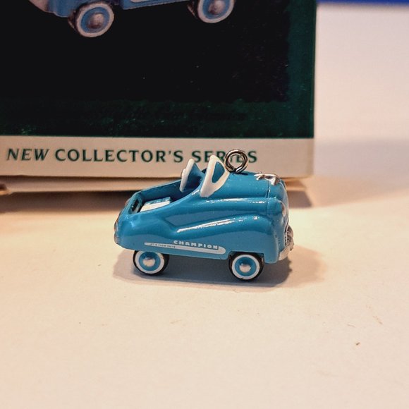 Vtg 1995 Hallmark Keepsake Ornament Mini Kiddie Car Classic Blue Murray Champion - Picture 6 of 6
